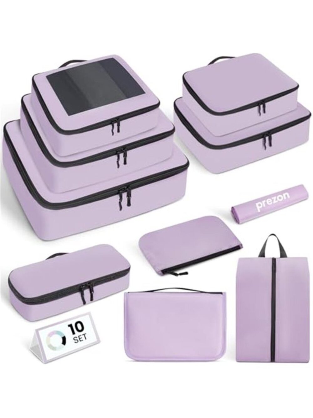 Travel Packing Cubes Set Luggage Organizer Mesh Storage Bags Shoe Makeup Bag